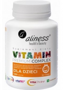  Premium Vitamin Complex dla Dzieci 120 pastylek ALINESS