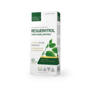 Resweratrol (Rdestowiec japoński) 60 kapsułek 500 mg MEDICA HERBS