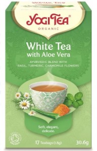 Herbata biała z aloesem  (WHITE TEA WITH ALOE VERA)  BIO (17 x 1,8 g) 30,6 g YOGI TEA