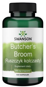  Butcher's broom  (Ruszczyk kolczasty) 470 mg 100 kapsułek - SWANSON