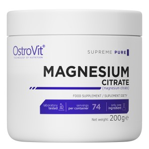 Magnesium Citrate Cytrynian Magnezu Supreme Pure 200g OstroVit