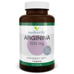 Arginina 500 mg 100 kapsułek MEDVERITA 