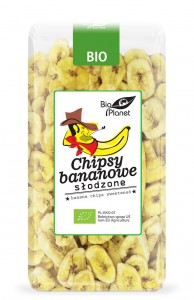 Chipsy bananowe słodzone BIO 350 g - BIO PLANET
