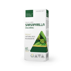 Sarsaparilla (Kolcorośl) 60 kapsułek 50 mg MEDIUCA HERBS 