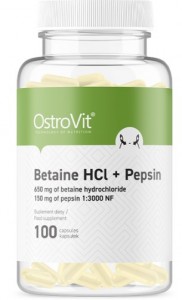  Betaina HCl + Pepsyna 100 kapsułek OstroVit