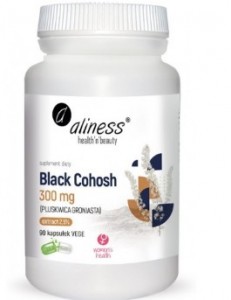 Pluskwica Groniasta  Black Cohosh 300 mg 90 kapsułek Vege  ALINESS