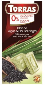 Czekolada biała z algami i czarną solą bez dodatku cukru 75 g TORRAS